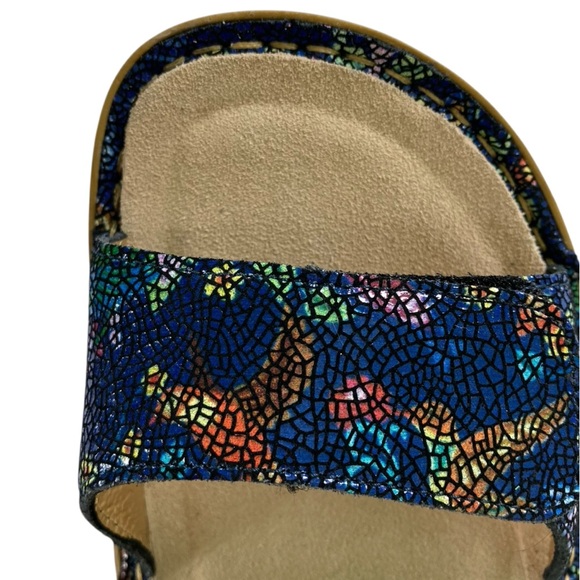 Alegria Verona Birdland Navy Blue Platform Sparkle Sandal VER-158 NWOB (Size 38) - Picture 7 of 11